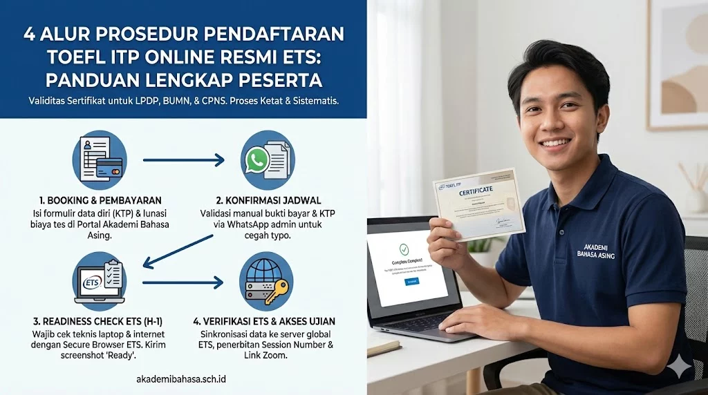 4 alur prosedur pendaftaran toefl itp online resmi ets – Akademi Bahasa Asing 4 Alur Prosedur Pendaftaran Toefl Itp Online Resmi Ets