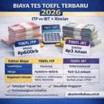biaya tes toefl 2026 – Akademi Bahasa Asing Biaya Tes TOEFL 2026