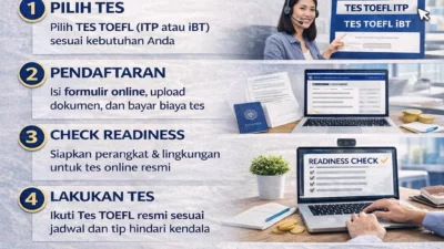 cara daftar tes toefl resmi itp ibt 2026 – Akademi Bahasa Asing Cara Daftar Tes TOEFL Resmi ITP IBT 2026