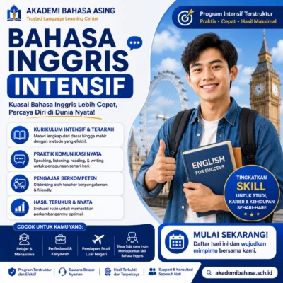Kursus Bahasa Inggris Intensif 1 Bulan