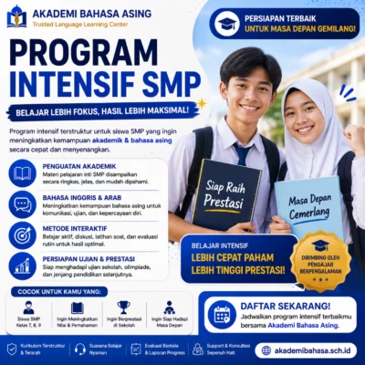 Kursus Bahasa Inggris SMP 1 Bulan