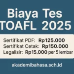 biaya tes toafl terbaru 2025 tes gratis sertifikat resmi – Akademi Bahasa Asing Biaya Tes Toafl Terbaru 2025 Tes Gratis Sertifikat Resmi