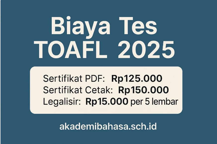 biaya tes toafl terbaru 2025 tes gratis sertifikat resmi – Akademi Bahasa Asing Biaya Tes Toafl Terbaru 2025 Tes Gratis Sertifikat Resmi