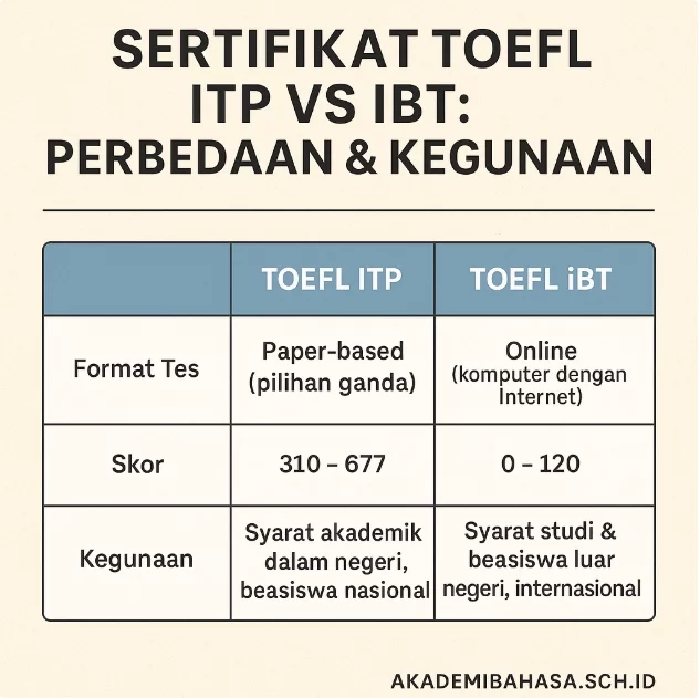 sertifikat toefl itp vs ibt di akademi bahasa asing apa bedanya – Akademi Bahasa Asing Sertifikat Toefl Itp Vs Ibt Di Akademi Bahasa Asing Apa Bedanya