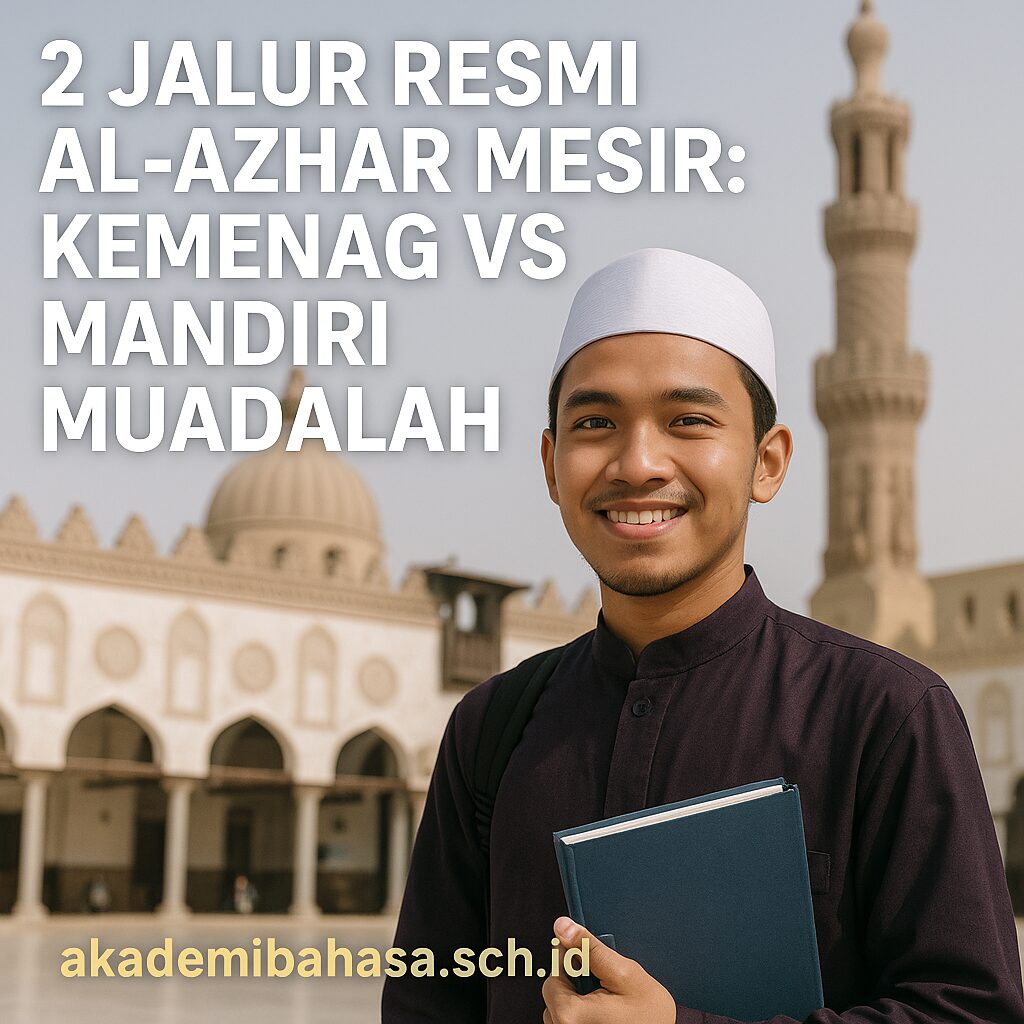 2 Jalur Resmi Kuliah di Al-Azhar Mesir, Beasiswa Kemenag vs Jalur Mandiri Muadalah Akademi Bahasa 2 Jalur Resmi Kuliah Di Al Azhar Mesir Beasiswa Kemenag Vs Jalur Mandiri Muadalah