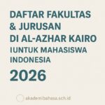 Daftar Fakultas & Jurusan di Al-Azhar Kairo untuk Mahasiswa Indonesia Akademi Bahasa Daftar Fakultas Jurusan Al Azhar Mesir 2026 Putra Putri