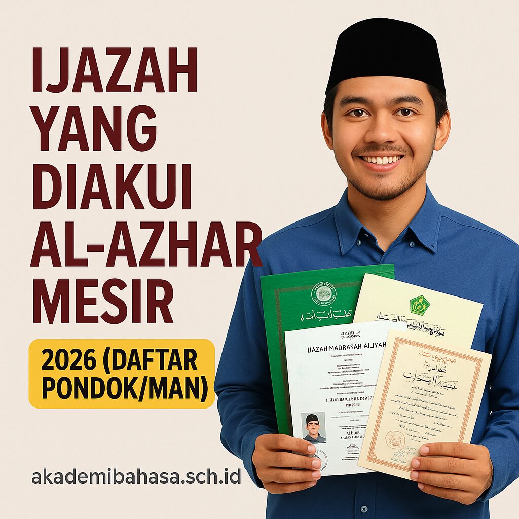 Ijazah yang Diakui Al-Azhar Mesir 2026 (Daftar Pondok/MAN) Akademi Bahasa Ijazah Yang Diakui Al Azhar Mesir 2026 Daftar Pondok Man