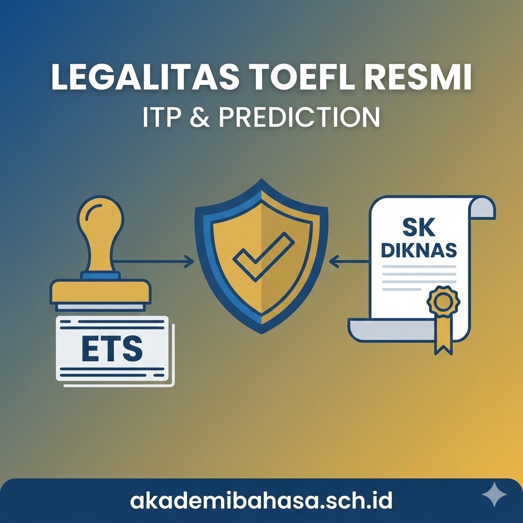 Legalitas TOEFL ITP & Prediksi Akademi Bahasa Legalitas Lengkap Akademi Bahasa Asing Dan English Versity Sebagai Penyelenggara Toefl