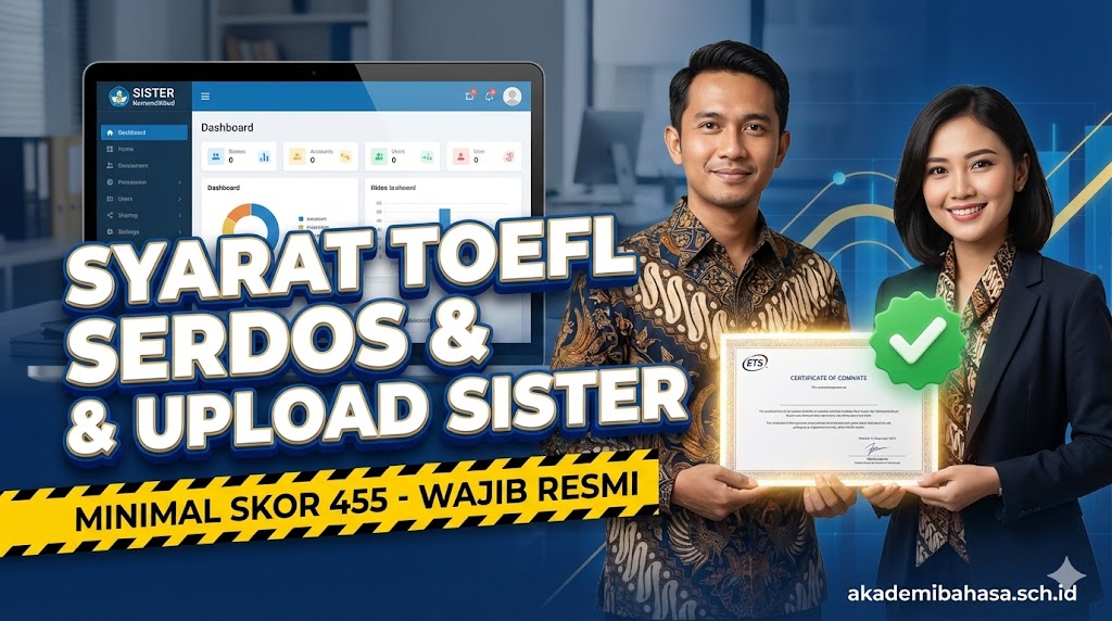 panduan lengkap syarat sertifikat toefl dosen serdos syarat nilai validitas dan upload sister – Akademi Bahasa Asing Panduan Lengkap Syarat Sertifikat Toefl Dosen Serdos Syarat Nilai Validitas Dan Upload Sister