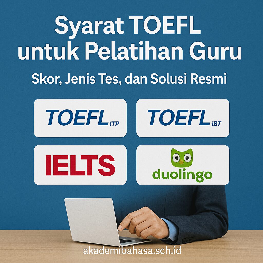 Syarat TOEFL untuk Pelatihan Guru Akademi Bahasa Syarat Toefl Untuk Pelatihan Guru