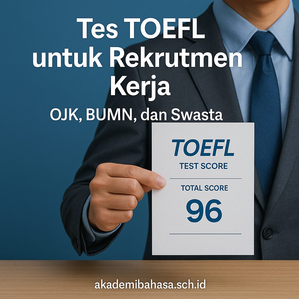 Tes TOEFL untuk Rekrutmen Kerja OJK, BUMN, dan Swasta Akademi Bahasa Tes Toefl Untuk Rekrutmen Kerja Ojk Bumn Dan Swasta