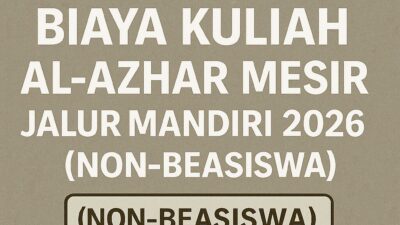 Update Biaya Kuliah Al-Azhar Mesir Jalur Mandiri 2026 (Non-Beasiswa) Akademi Bahasa Update Biaya Kuliah Al Azhar Mesir Jalur Mandiri 2026 Non Beasiswa