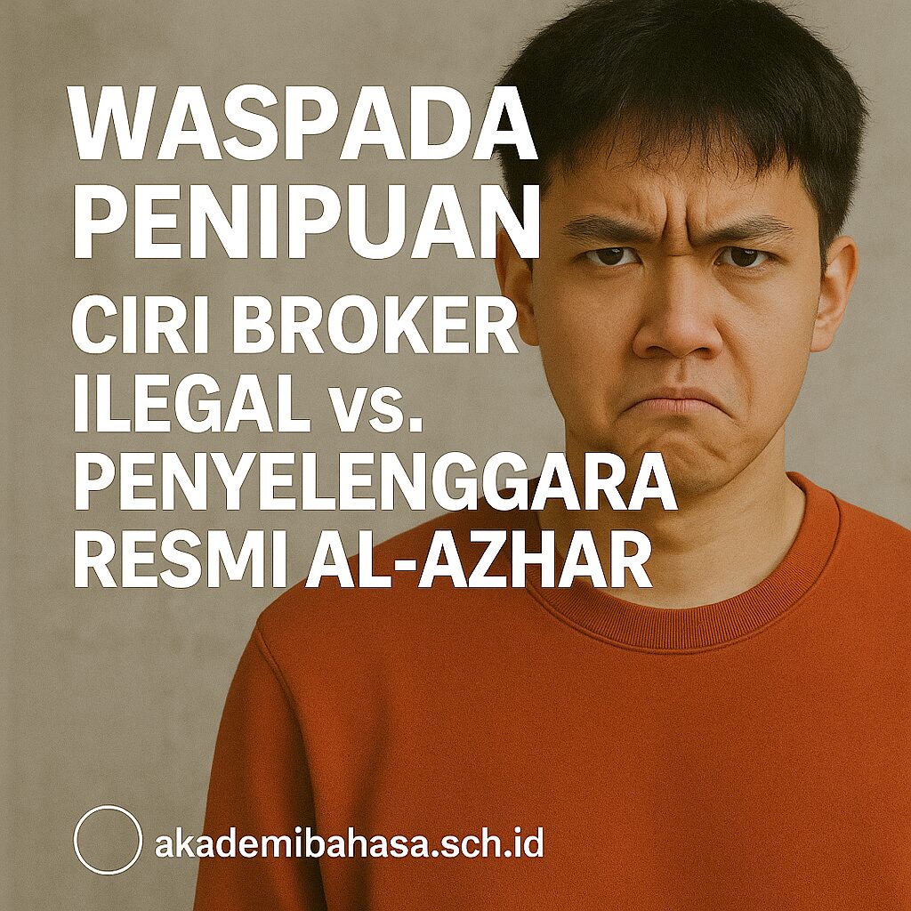 Waspada Penipuan Daftar Al-Azhar! Cek Ciri Broker Ilegal vs. Penyelenggara Resmi Akademi Bahasa Waspada Penipuan Ciri Broker Ilegal Vs Penyelenggara Resmi Al Azhar