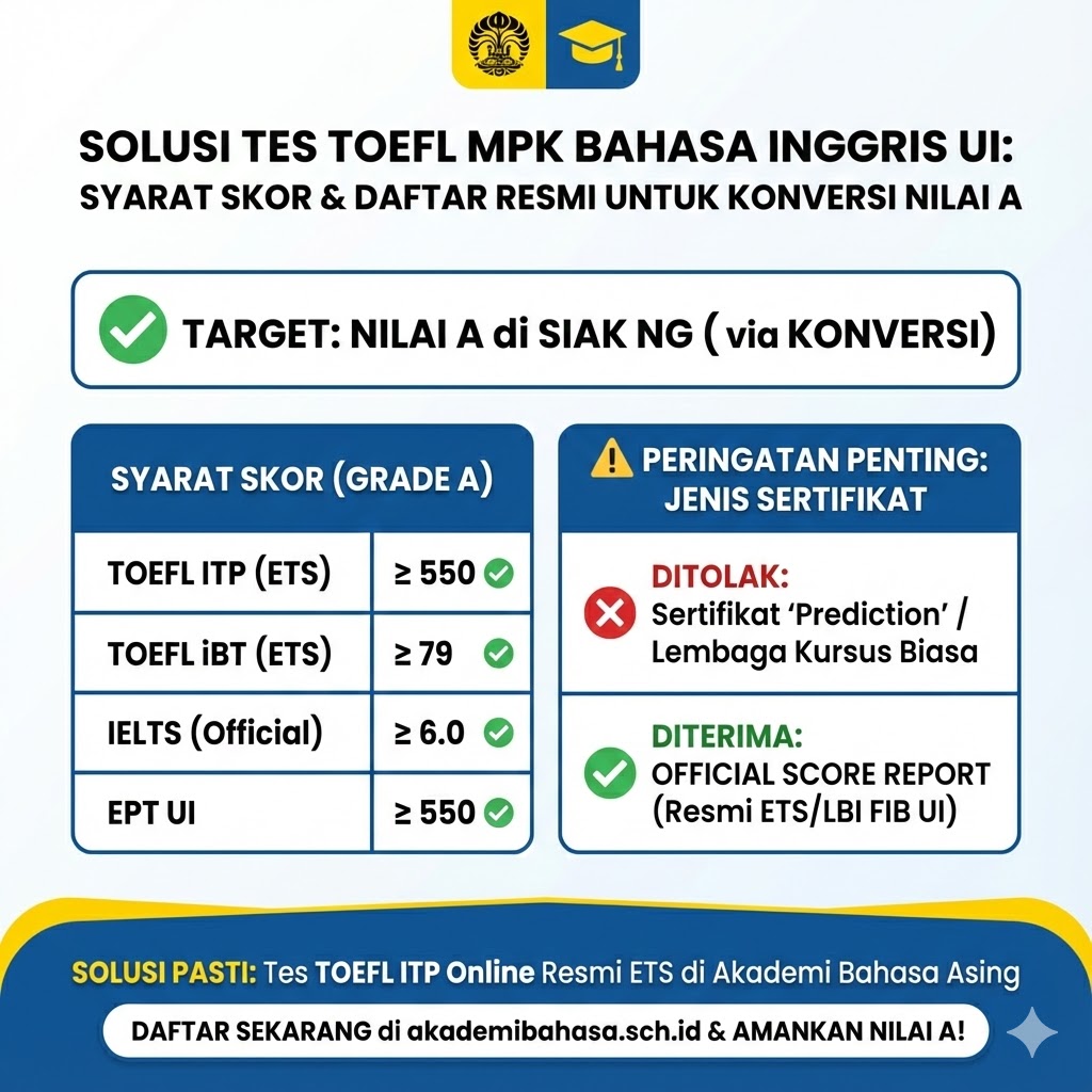 solusi tes toefl untuk mpk bahasa inggris ui – Akademi Bahasa Asing Solusi Tes Toefl Untuk Mpk Bahasa Inggris Ui
