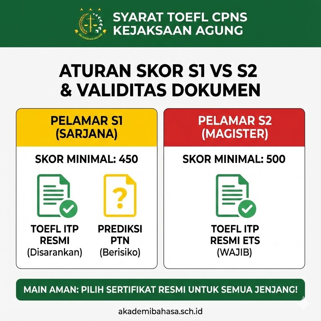 Syarat TOEFL CPNS Kejaksaan Agung Akademi Bahasa Syarat Toefl Cpns Kejaksaan Agung