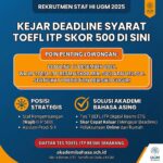 Syarat TOEFL ITP untuk Rekrutmen Staf HI UGM 2025 Akademi Bahasa Syarat Toefl Itp Untuk Rekrutmen Staf Hi Ugm 2025