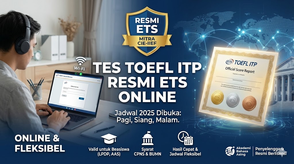 TOEFL ITP Resmi (Berbayar) ETS Akademi Bahasa Tes Toefl Itp Resmi Berbayar Ets Online Jadwal 2025 Pendaftaran Di Akademi Bahasa Asing