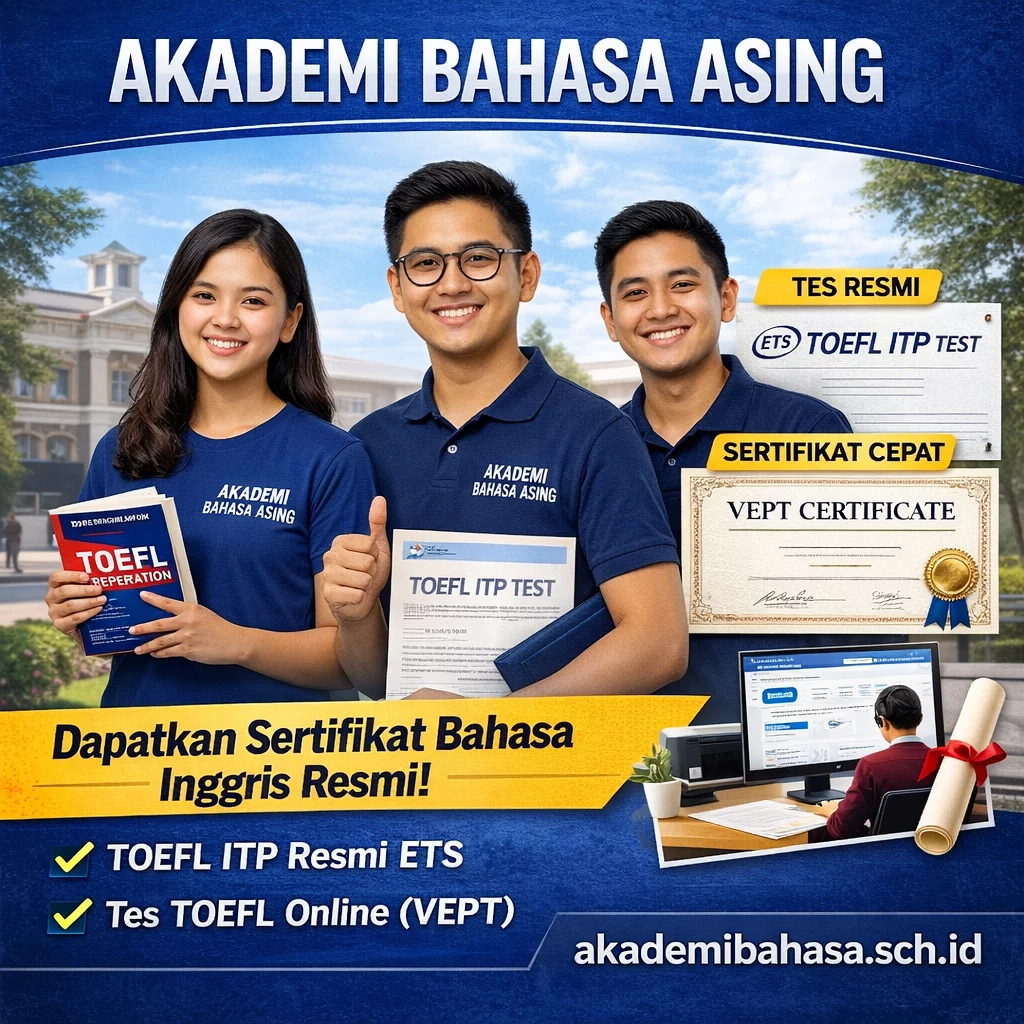 ertifikat dan resmi – Akademi Bahasa Asing Sertifikat TOEFL Dan VEPT Resmi