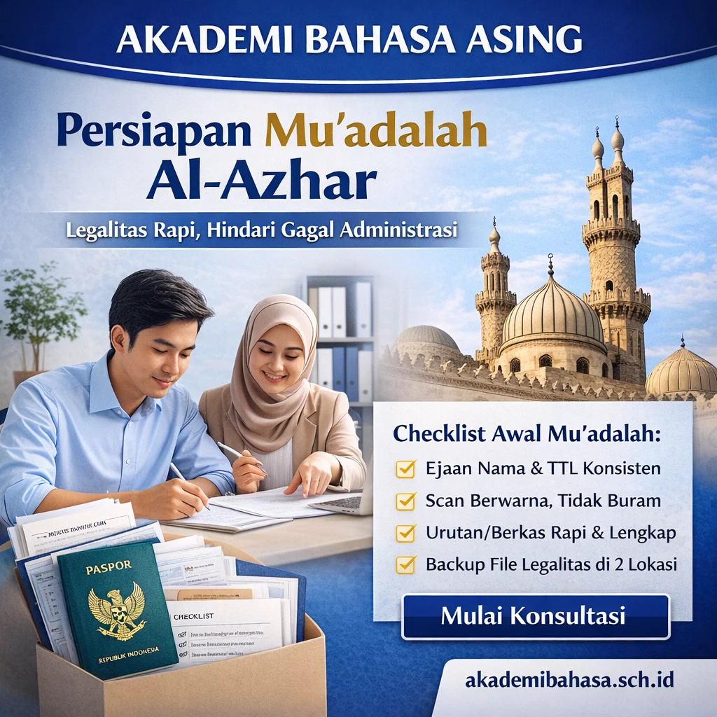 persiapan administrasi muadalah al azhar – Akademi Bahasa Asing Persiapan Administrasi Muadalah Al Azhar