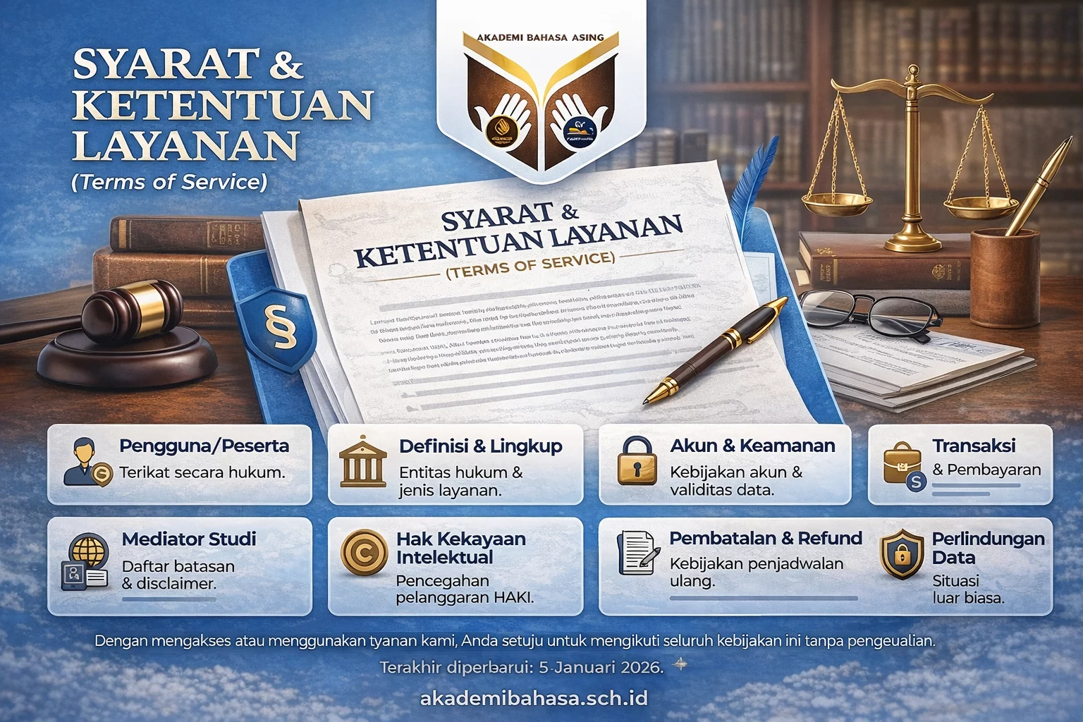 yarat dan etentuan ayanan png – Akademi Bahasa Asing Syarat Dan Ketentuan Layanan ABA