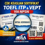 cek keaslian sertifikat toefl dan vept – Akademi Bahasa Asing Cek Keaslian Sertifikat TOEFL Dan VEPT