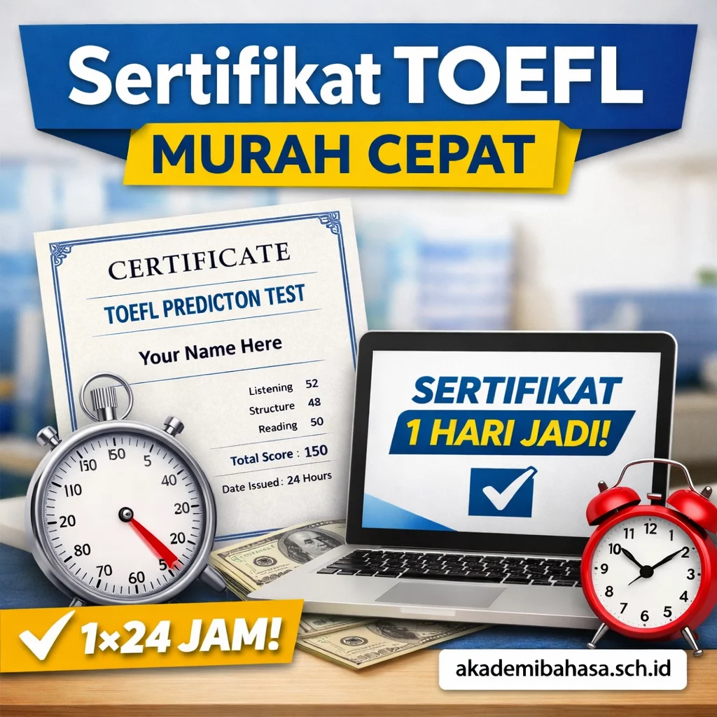 sertifikat toefl murah dan cepat – Akademi Bahasa Asing Sertifikat TOEFL Murah Dan Cepat