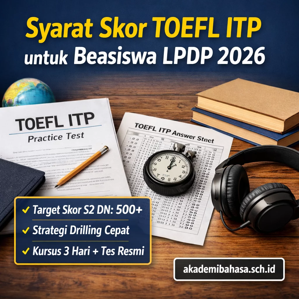 syarat skor toefl itp lpdp 2026 – Akademi Bahasa Asing Syarat Skor TOEFL ITP LPDP 2026