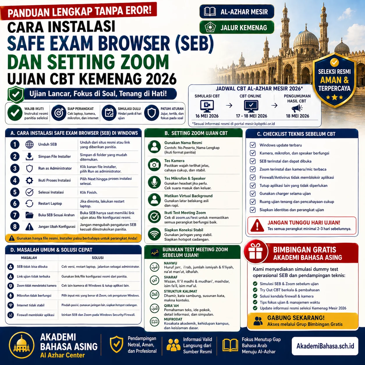 instalasi seb dan setting zoom cbt kemenag 2026 – Akademi Bahasa Asing Instalasi SEB Dan Setting Zoom CBT Kemenag 2026