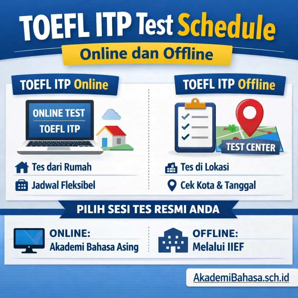 jadwal toefl itp online dan offline – Akademi Bahasa Asing Jadwal TOEFL ITP Online Dan Offline