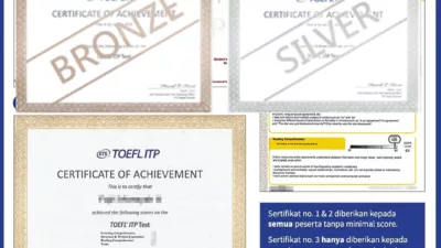 3 Jenis Sertifikat Asli TOEFL ITP ONLINE Resmi by ETS di Akademi Bahasa Asing