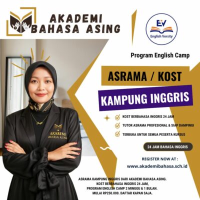 Asrama Kampung Inggris Full English – English Camp 2 Minggu & 1 Bulan di Akademi Bahasa Asing