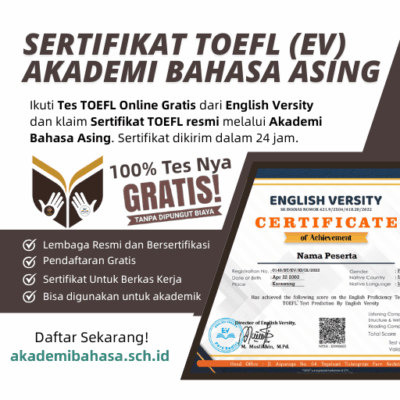 Dapatkan Sertifikat TOEFL Online Resmi dengan Mudah Melalui Akademi Bahasa Asing