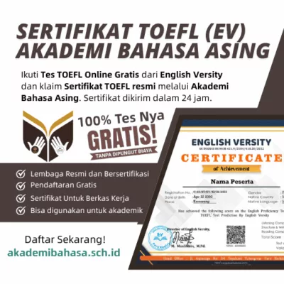 Dapatkan Sertifikat TOEFL Online Resmi dengan Mudah Melalui Akademi Bahasa Asing