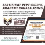 Sertifikat Vept Versity English Proficiency Test