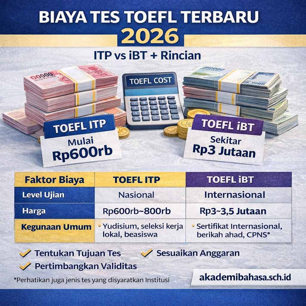 Biaya Tes TOEFL 2026