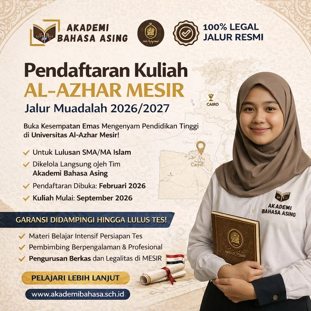 Daftar Kuliah Al-Azhar Mesir Jalur Muadalah 2026/2027