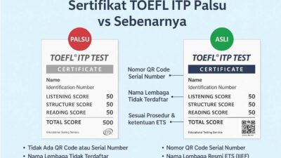 Sertifikat TOEFL ITP Palsu Akademi Bahasa Sertifikat Toefl Itp Palsu