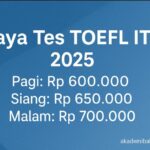 Biaya Tes Toefl Itp Terbaru 2025 Akademi Bahasa Asing