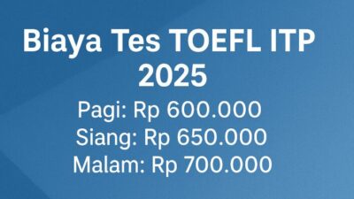 Biaya Tes Toefl Itp Terbaru 2025 Akademi Bahasa Asing