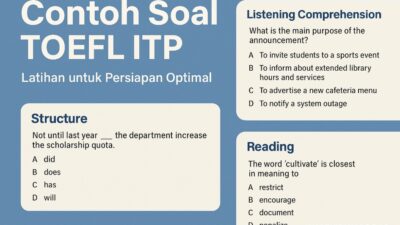 Contoh Soal Toefl Itp Terbaru Denggan Latihan Terstruktur Untuk Persiapan Optimal