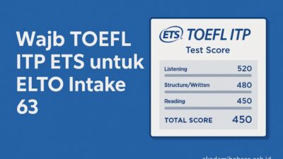 Elto Intake 63 Wajib Toefl Itp Resmi Ets Daftar Resmi Melalui Akademi Bahasa Asing