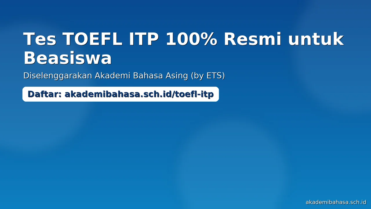 Featured Tes Toefl Itp 100 Resmi Untuk Beasiswa 1280x720 1
