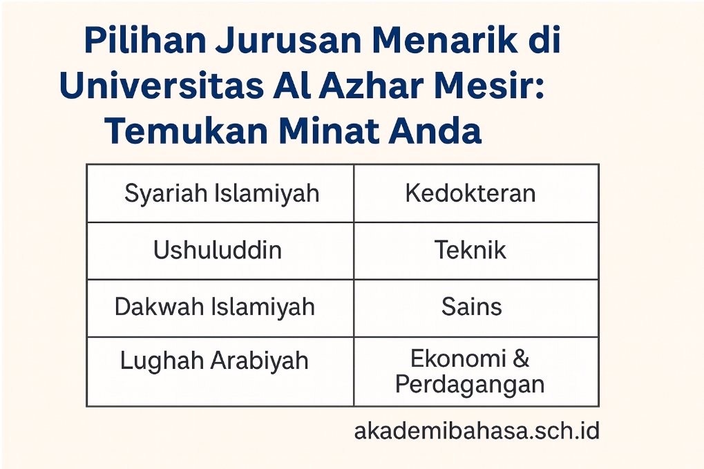 Jelajahi Berbagai Fakultas Dan Jurusan Di Universitas Al Azhar Mesir