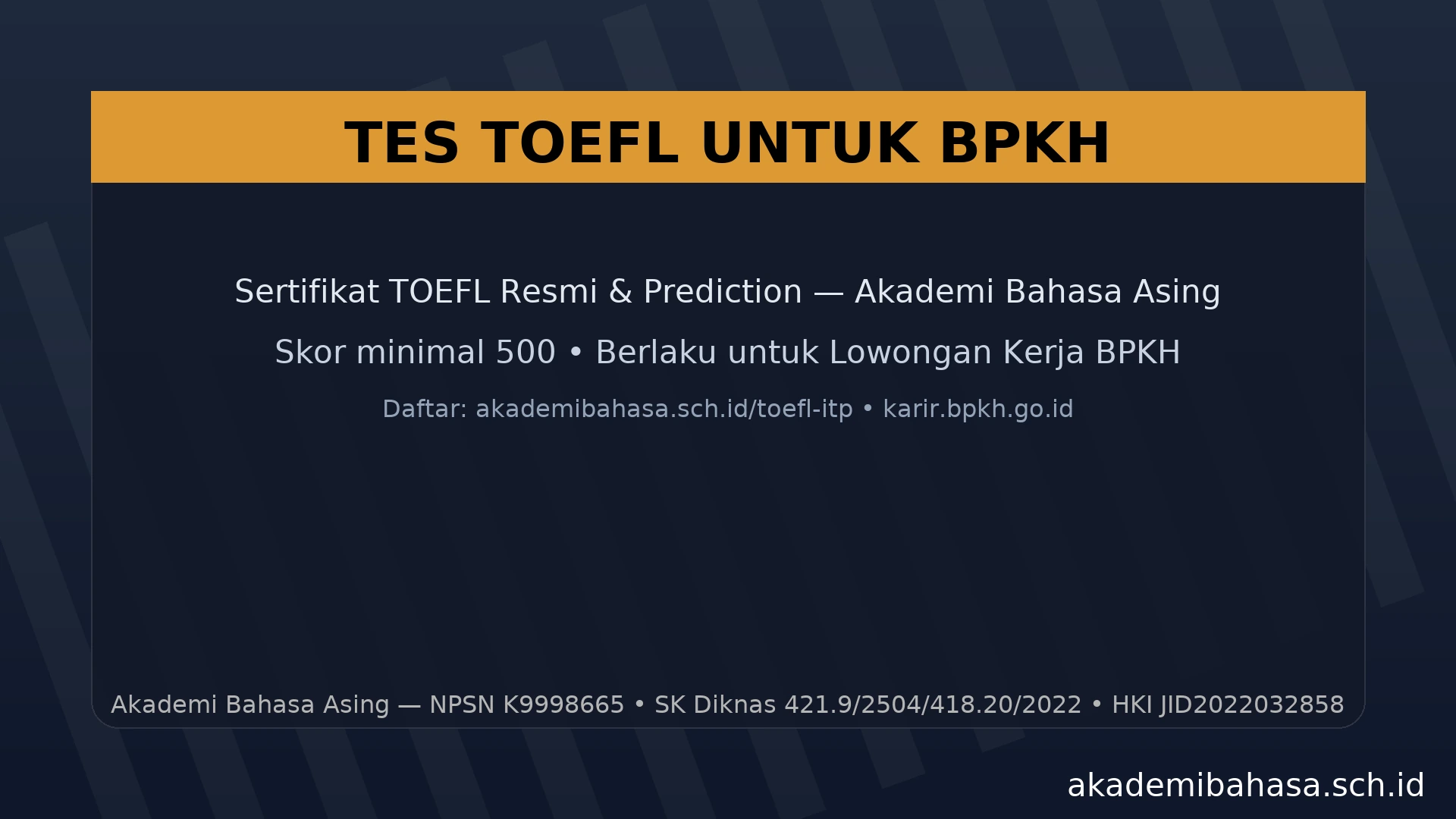 Tes Toefl Untuk Bpkh Sertifikat Resmi Prediction Akademi Bahasa Asing