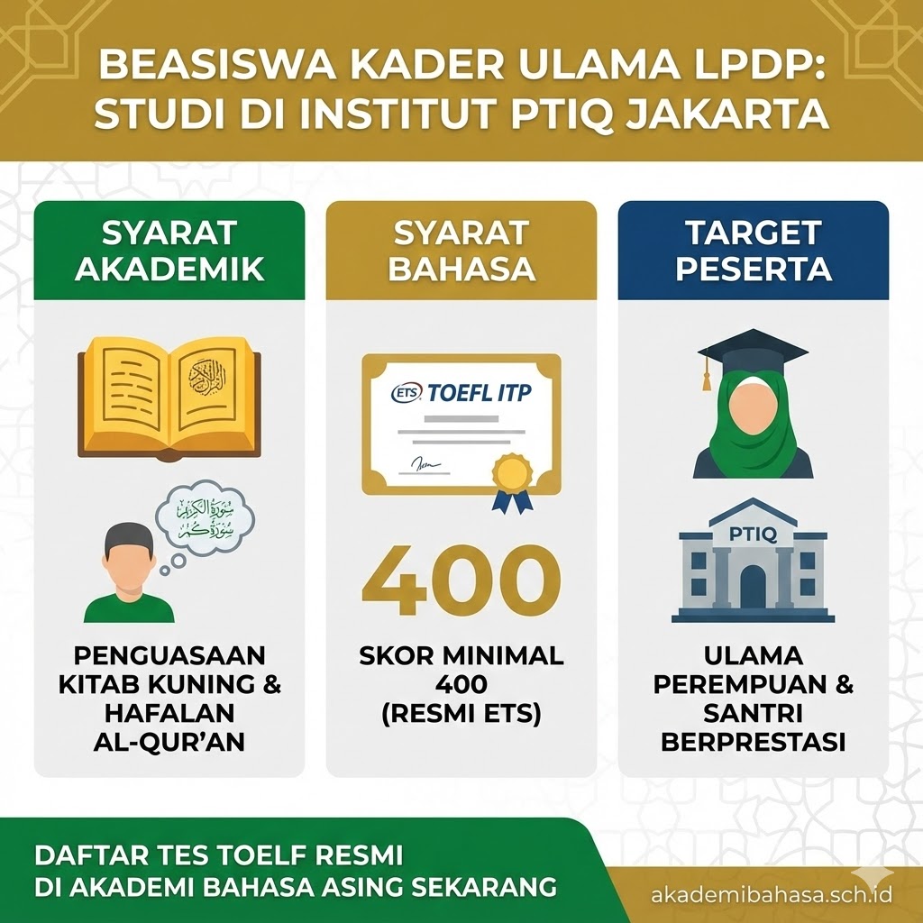 Beasiswa Pendidikan Kader Ulama Lpdp Kuliah Gratis Di Ptiq Syarat Toefl