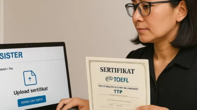 Sertifikat Toefl Untuk Dosen Serdos Panduan Nilai Minimal Dan Cara Upload Di Sister