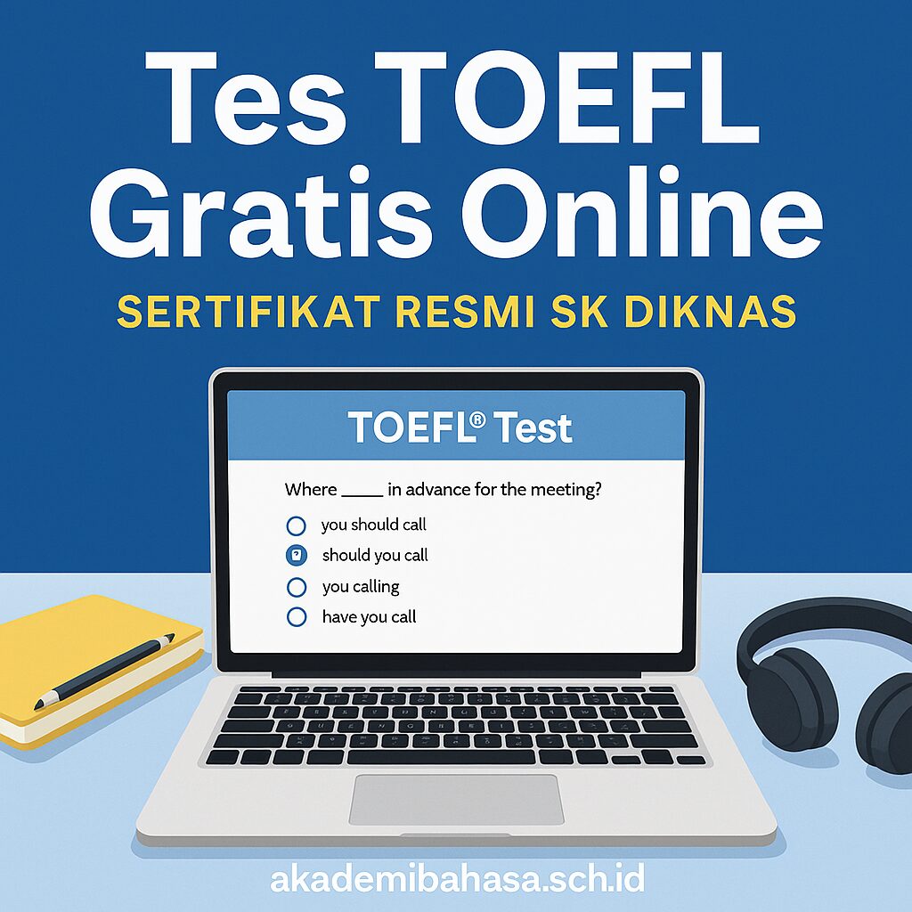 Tes Kemampuan Bahasa Inggris Toefl Di Akademi Bahasa Asing