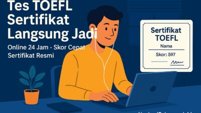 Tes Toefl Sertifikat Langsung Jadi Online 24 Jam Cepat