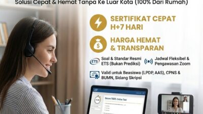 Tes Toefl Itp Online Resmi Ets Sertifikat Cepat H7 Hari Harga Hemat Tanpa Ke Luar Kota