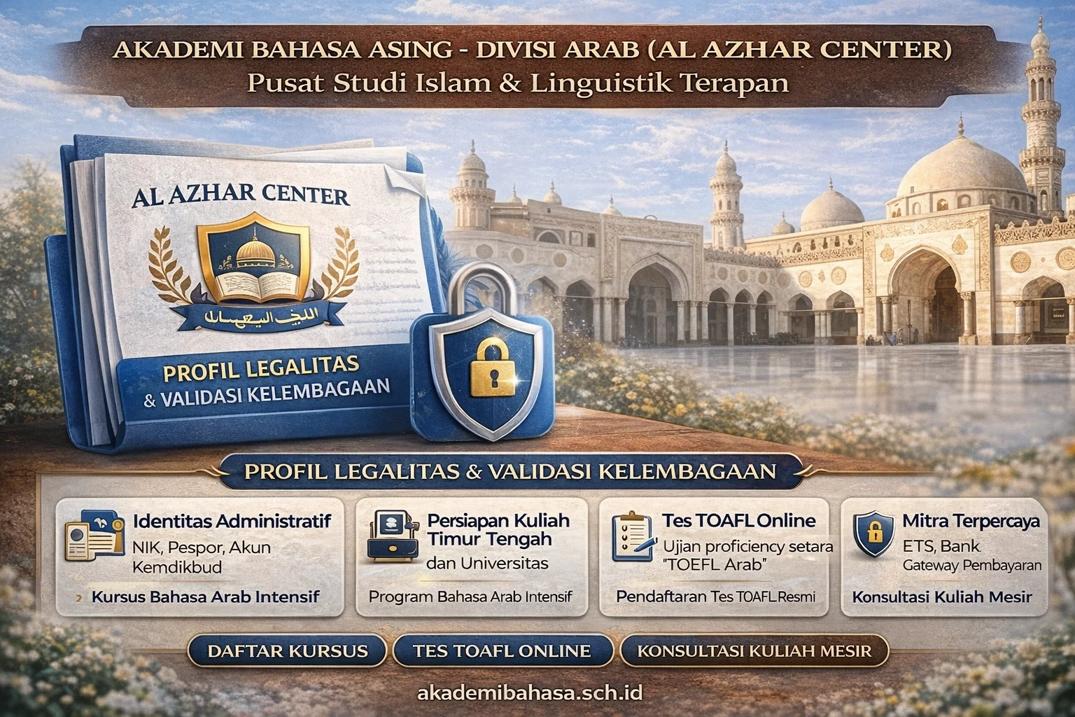 Akademi Bahasa Asing   Divisi Arab  Al Azhar Center  Pusat Studi Islam   Linguistik Terapan